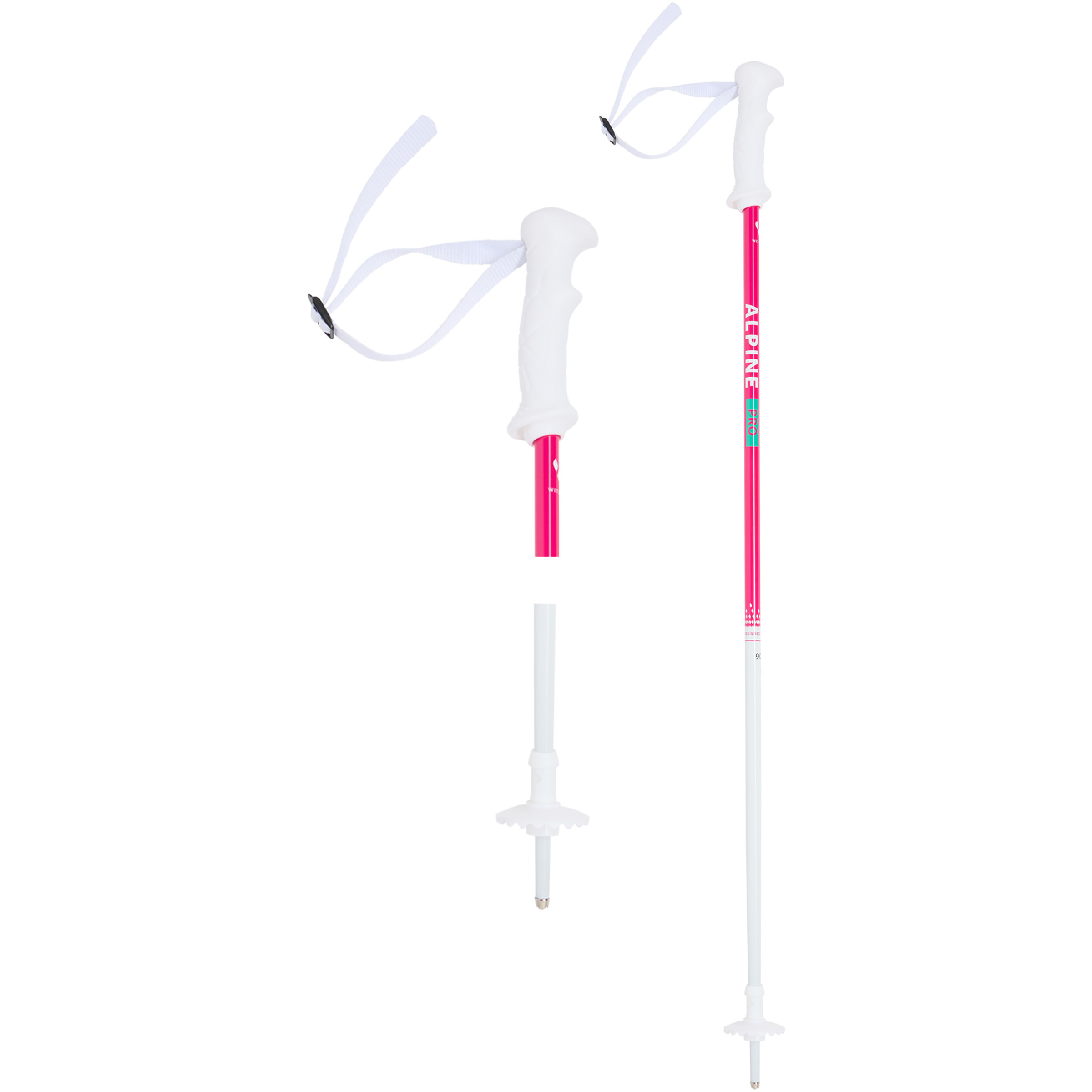 Witeblaze Alpine Pro Skistöcke Kinder Skistöcke weiß-pink Größe 95cm Skifahren