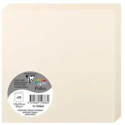 Pollen 250x Doppelkarte Pollen 135x135mm 210g - Elfenbeinperlmutt 12886C