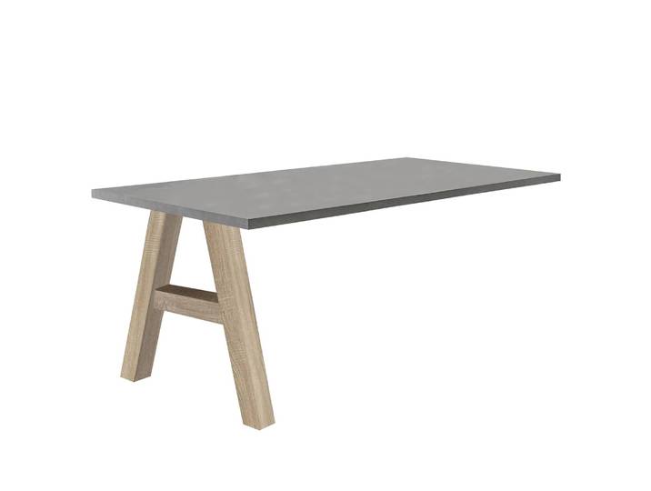 Retour de bureau l 120cm Gris/Chêne/Anthracite