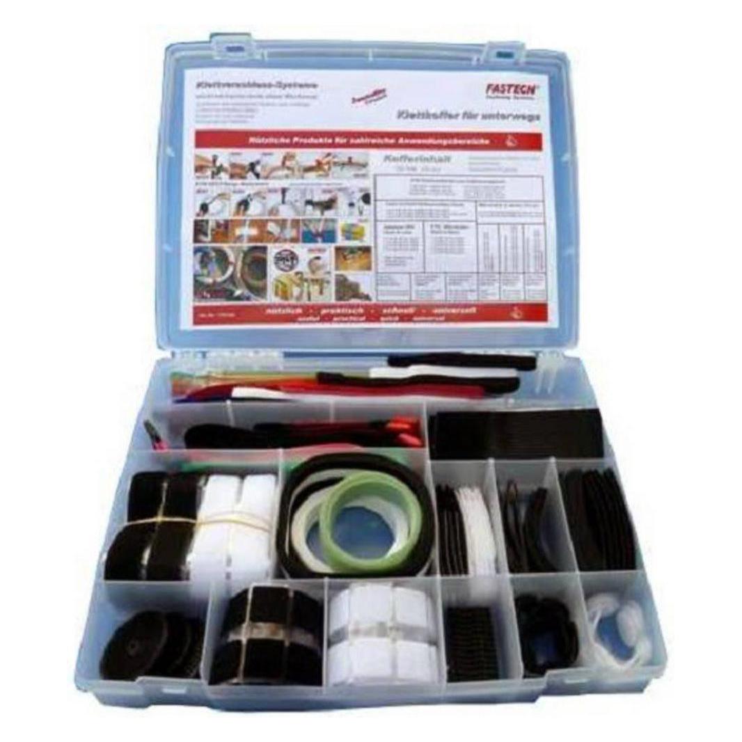 Fastech Klettkoffer 200 Teile Universal (Klettkabelbinder, 1 Stk.) (576-Set)