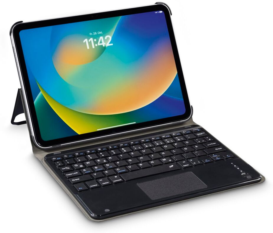 Hama Tablet-Hülle "Tablet-Hülle f. iPad Air 13“, herausnehmbare BT-Tastatur, Touchpad", schwarz, Tablet, Hüllen, Bluetooth-Tastatur, Touchpad, Standfunktion, abnehmbare Tastatur, Tablet-Hülle