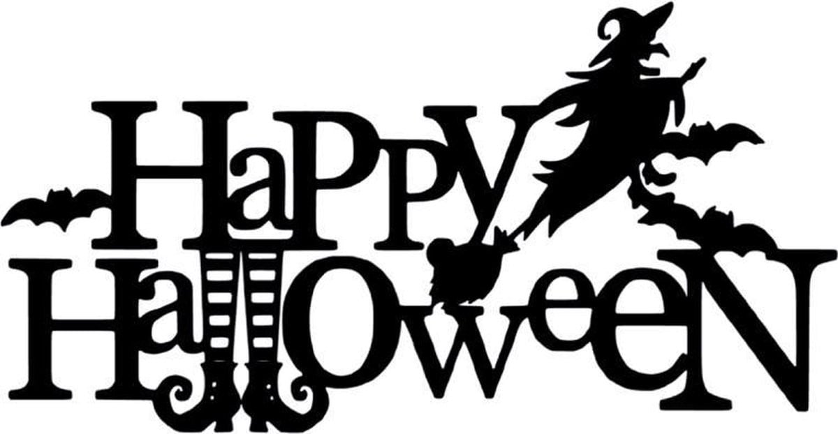 Halloween raamdecoratie heks voor volwassenen