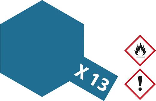 Tamiya Acrylfarbe Metallic-Blau (glänzend) X-13 Glasbehälter 23ml