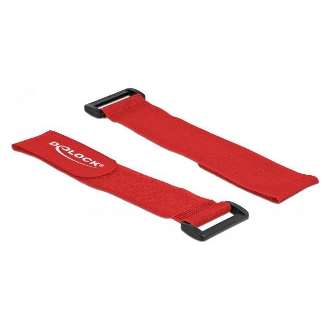 Delock Klett-Kabelbinder mit Schlaufe L 280 x B 38 mm rot 3 Stück (Klettkabelbinder, 280 mm, 3 Stk.) (19535)