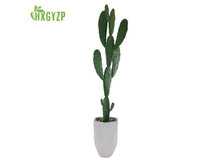Grandes Plantes Artificielles Pantum Succulentes avec Pierre et Pot de Fleur en Céramique, Décoration de la Maison, Jardin, Bureau, Fausse Plante en Pot, 95cm