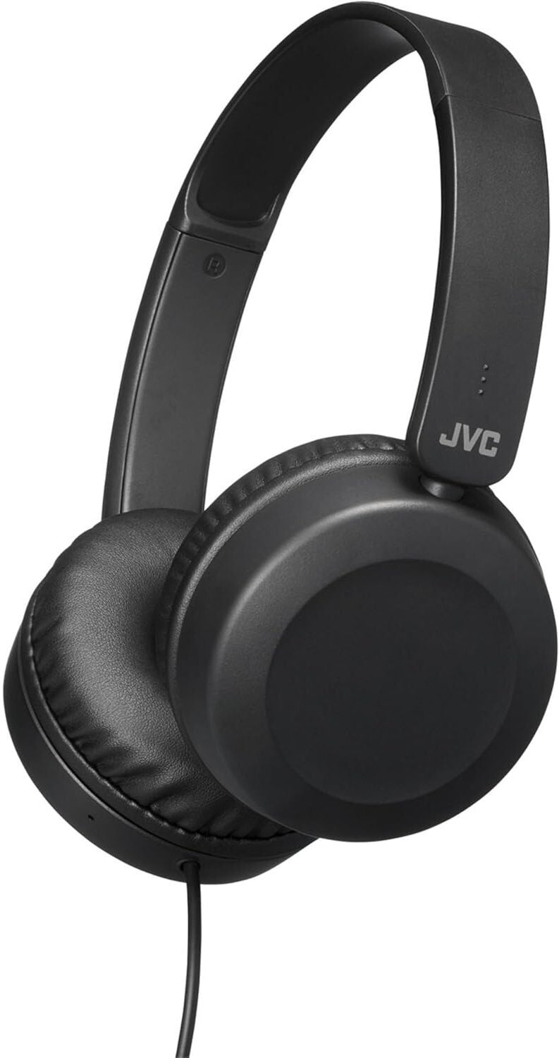 JVC HA-S31M Foldable On-Ear Headphones with Remote & Microphone – Lightweight, Black, New