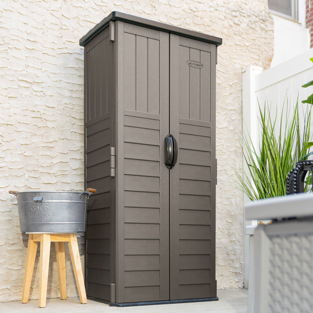 Suncast Mannington Storage Cabinet Vanilla 83;83cm W X 65cm D X 183cm H