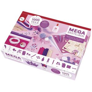 Rayher Bastelset 69184000 Mega Bastelbox Unicorn, 1000 Teile, in Box, ab 4 Jahre
