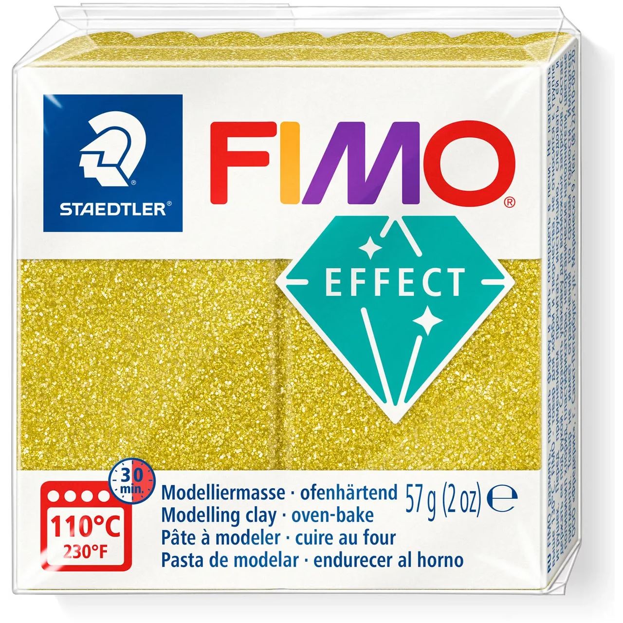 Fimo Mod.masse Effect 57g gold glitter retail