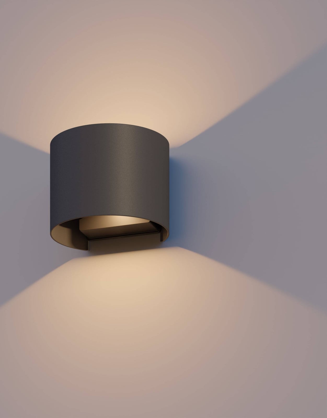 Calex Verona LED Wandlamp met Up & Down Lichteffect, Zwart
