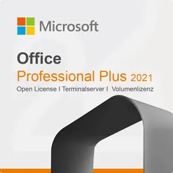 Microsoft Office 2021 Professional Plus Open License, Terminalserver, Volumenlizenz