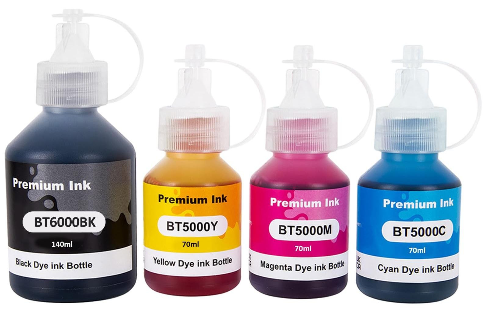 Merkloze inktpatroon multipack voor Brother BT5000 BT6000 - 4-pack