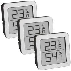 TFA Thermo-Hygrometer SET, Thermometer + Hygrometer, Silber