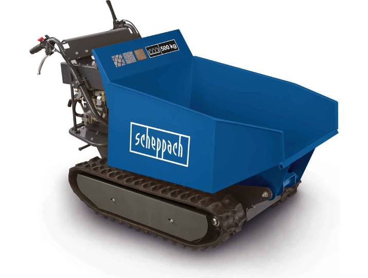 Scheppach Benzin Dumper DP5000 Motorschubkarre 500kg Traglast 5,6 PS und 196cm³ 3-Vorwärts-/1-Rückwärtsgang hydraulischer Kippbehälter