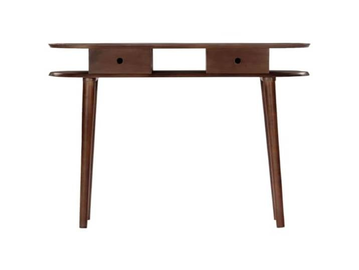 TUERYAFEK Konsolentisch 110x35x76 cm Massivholz Akazie 2 Schubladen, Offenes Fach, Flur Diele Beistelltisch, Einfache Montage, Pflegeleicht