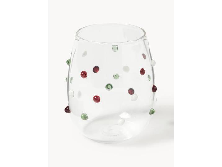 Verres à boire soufflés bouche Perli, 4 pièces
