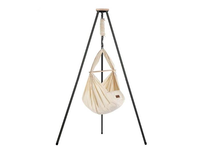 Stubenbett Federwiege Bio mit Tipi Anthrazit