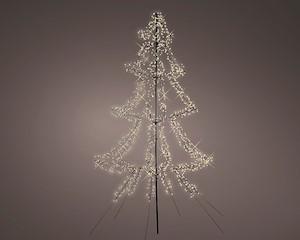 KAEMINGK LED Light-up-Baum Cluster Tw.a 300cm-1800L,schwarz/wweiss 16933850