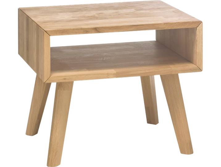 Nachttisch HASENA Jaca , braun (eiche bianco, geölt), B:50cm H:42cm T:41cm, Eiche massiv, Tische, Nachttisch