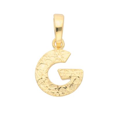 Buchstabenanhänger ADELIA´S "Buchstabenanhänger G 333 Gold ( 8K )", gold, Schmuckanhänger, Damen, G, Gold, Goldanhänger Buchstabe G