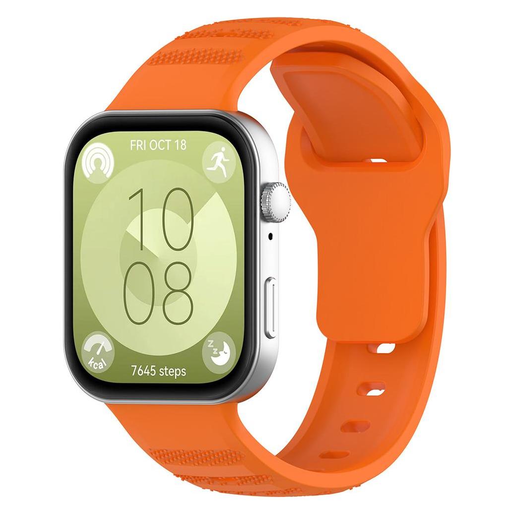 Techsuit - Watchband (W050) - Huawei Watch Fit 3 - Orange (Silicone) (56360189)