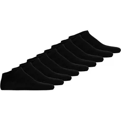 Hudson Unisex Sneakersocken, 9er Pack - Easy, Komfortbund, kurze Socken, einfarbig Schwarz / 39-42