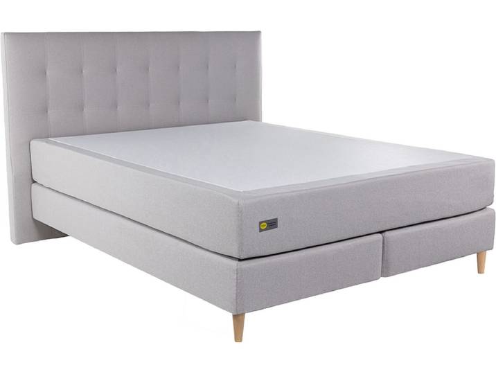 Boxspringbett RELAX BY BICO CHARLOTTE hellgrau 160x200cm fest