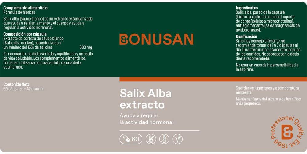 Bonusan Salix Alba Extracto 60 caps