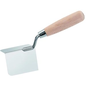 Böttcher-AG Spachtel 92180910, Breite 60 mm, Außen-Eckspachtel aus Edelstahl, Holzgriff
