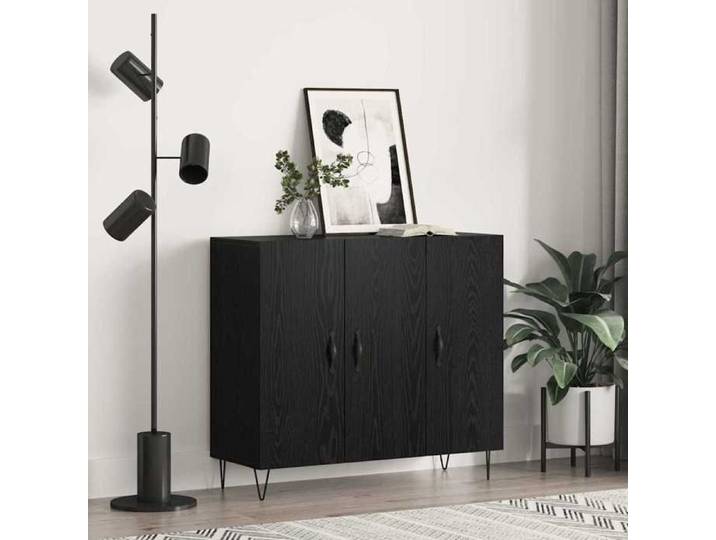 Buffet/Placard/Commode - 1 PC - pour Salon/Cuisine - Chêne noir 90x32 5x80 cm - Bois d'ingénierie A9084