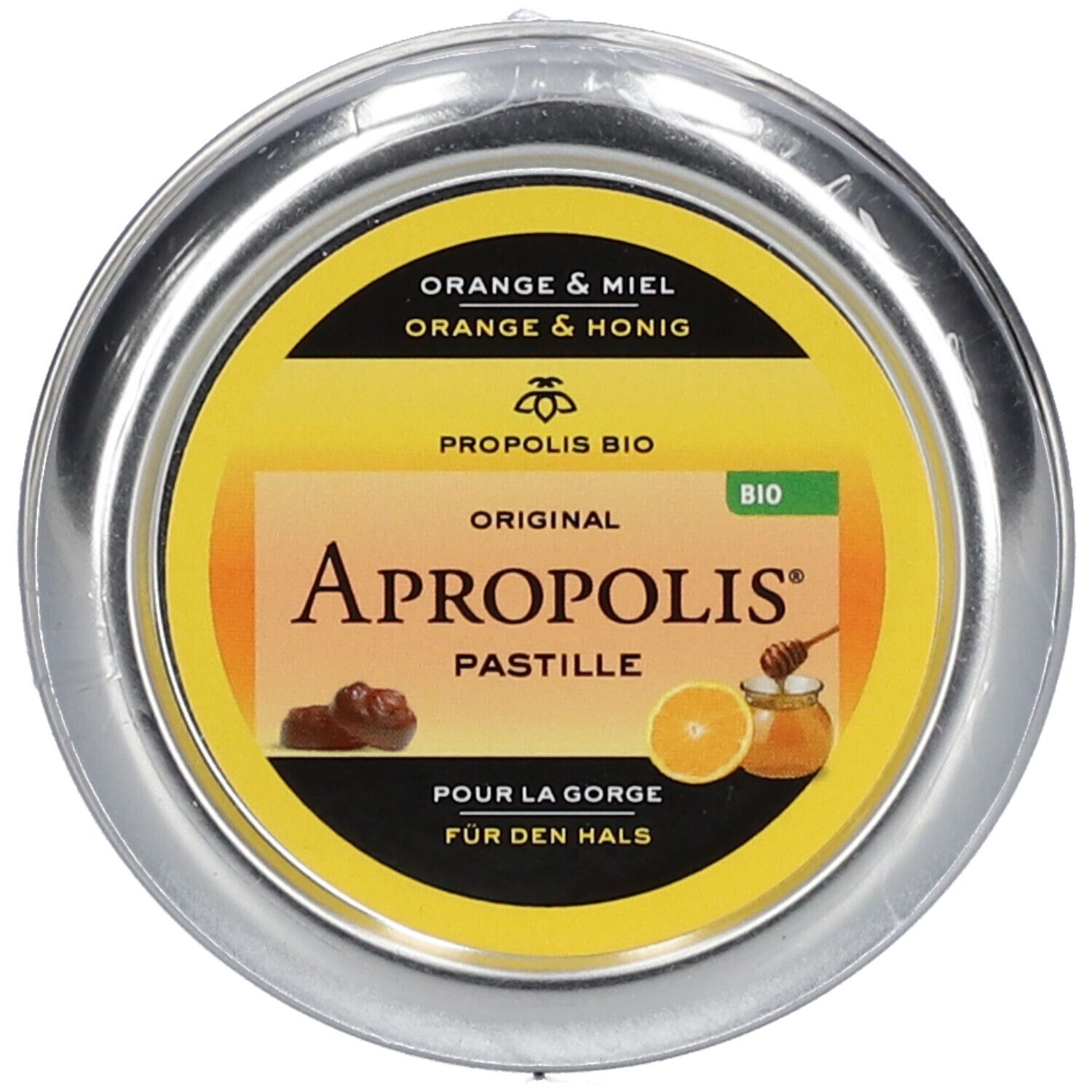 Apropolis Orange/Miel Past 40G Bio 40 g Pastillen
