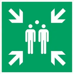 Schild Sammelstelle, ISO 7010, Kunststoff, 400x400 mm