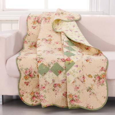 Bliss Quilted Throw Blanket by Greenland Home Fashions in Ivory (Size OS)
