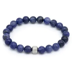 MONESSA Herren Armband flexibel Edelsteine Edelstahl