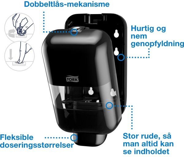 Tork S5 Mini Dispenser, Sort