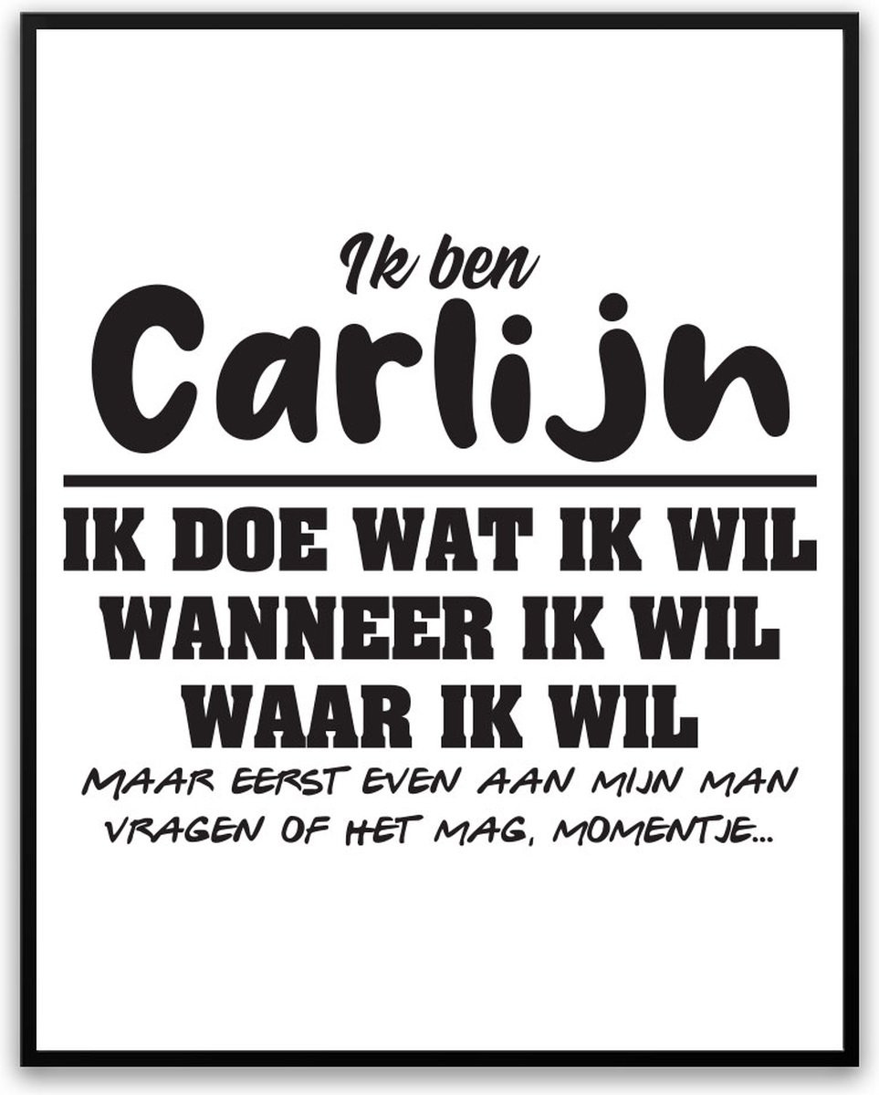 Carlijn - Partner toestemming vragen Fotolijst met glas - 50 x 70 cm