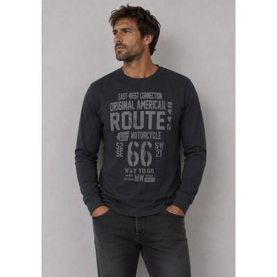 Rundhalsshirt MAN'S WORLD "Neue Kollektion", Herren, Gr. XL, schwarz, Single Jersey, Obermaterial: 100% Baumwolle, bedruckt, regular fit, Rundhals, Bündchen, Shirts Rundhalsshirt, mit Bündchen