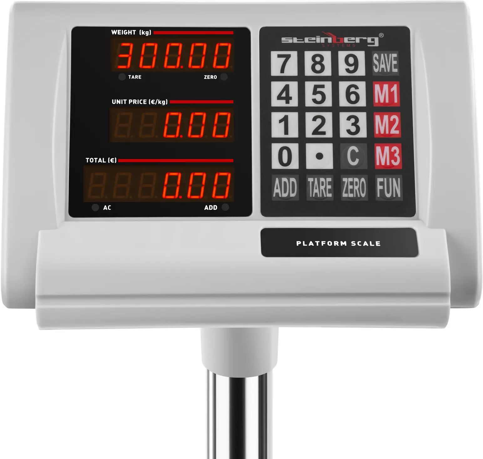 Steinberg Bilancia a piattaforma - 300 kg / 0,05 kg - 60 x 45 cm - LED SBS-PF-300/50B