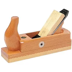 Ulmia, Handhobel, Holzhobel/Schlichthobel mit Weissbuchensohle/Einfacheisen, zum Abschlichten (Schlichthobel)