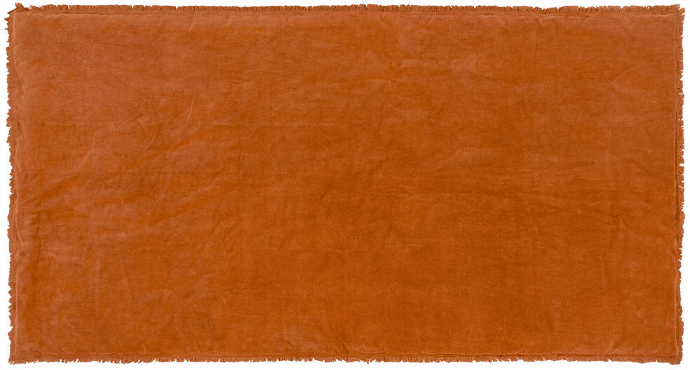 Yard Jaye Velvet Solid Colour Bedspread Rust AT Size - 140 x 220 cm