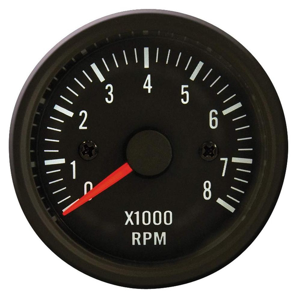 Selius Performance Instrument Zwart Toerenteller met Helder Analoog Display