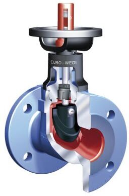 ARI Euro-Wedi Flanschen-Absperrventil 100700125-10 DN 125, PN 6 bis 120 GradC, wartungsfrei