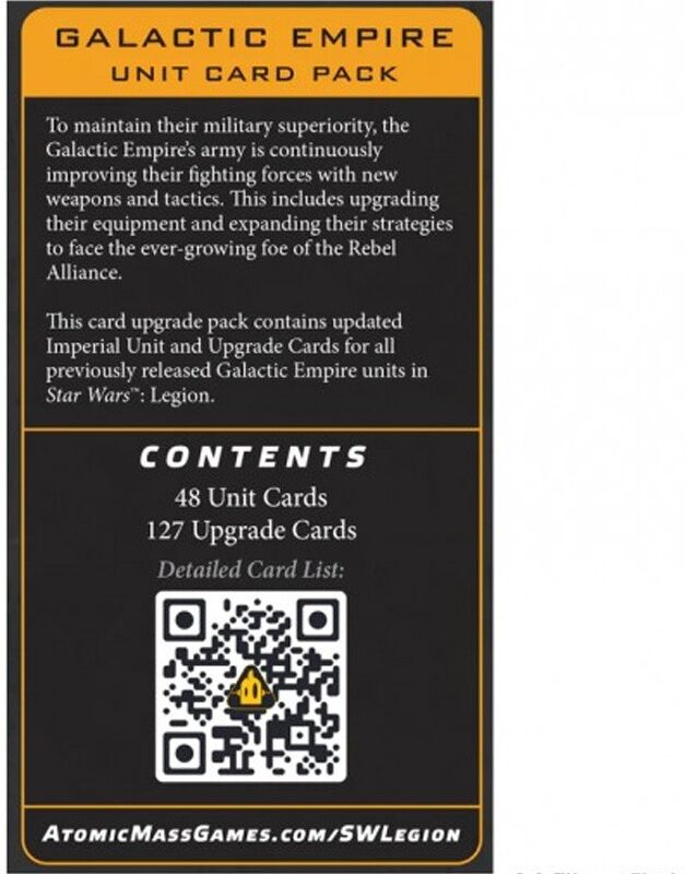Atomic Star Wars Legion : Empire (Card Pack)