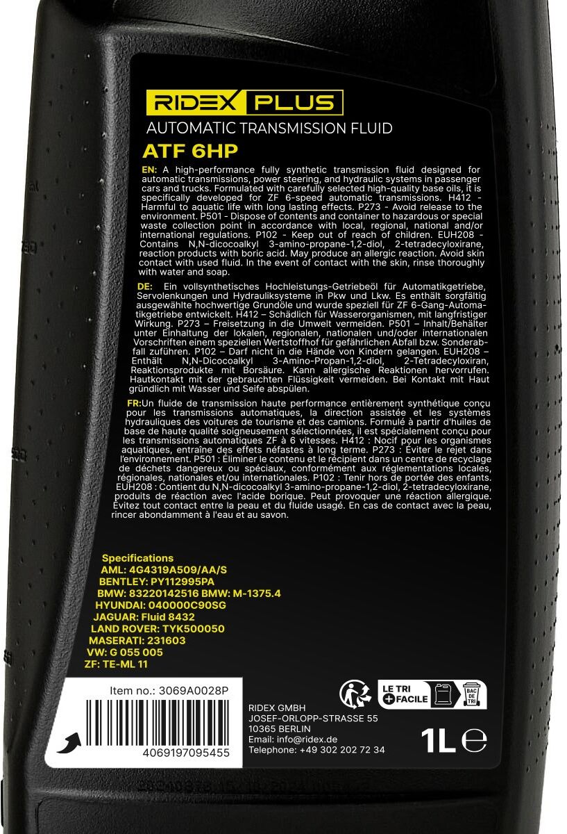 RIDEX PLUS 3069A0028P Automatic transmission fluid