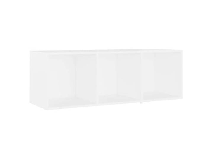Klassischer TV-Schrank 107 x 35 x 37 cm mit 3 Fächern, modern, praktisch, aus Holz, weiß, 02_0047858