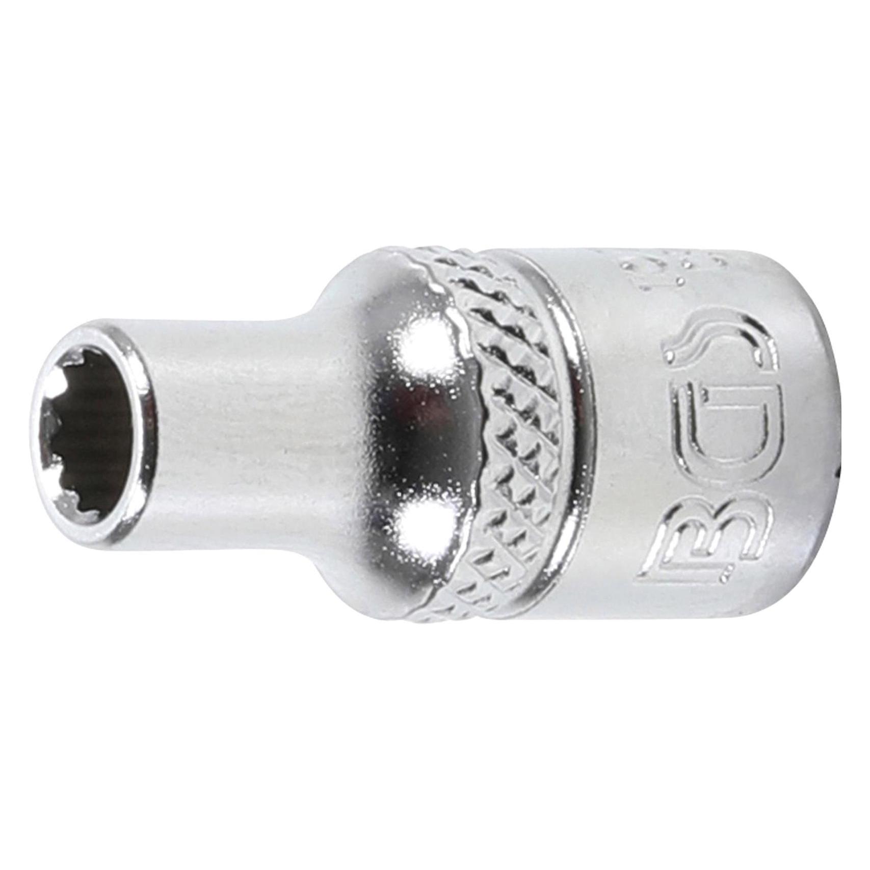 BGS Steckschlüssel-Einsatz Zwölfkant Antrieb Innenvierkant 6,3 mm (1/4") SW 4,5 mm (10773)