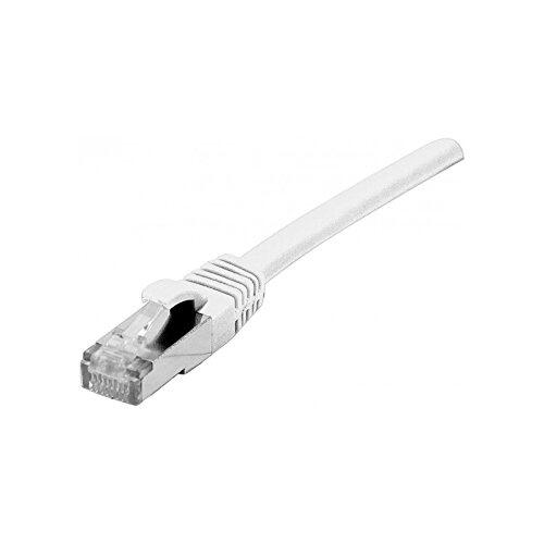 exertisConnect Exertis Connect Patchkabel Cat. 6A, S/FTP (PiMF), halogenfrei, mit Rastnasenschutz, weiß, 5,0 m 858504
