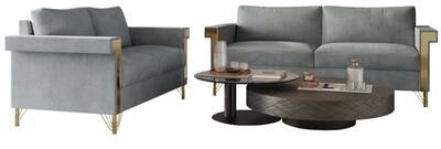 Craft Porch CraftPorch Glam Velvet Upholstered 2-Piece Living Room Set