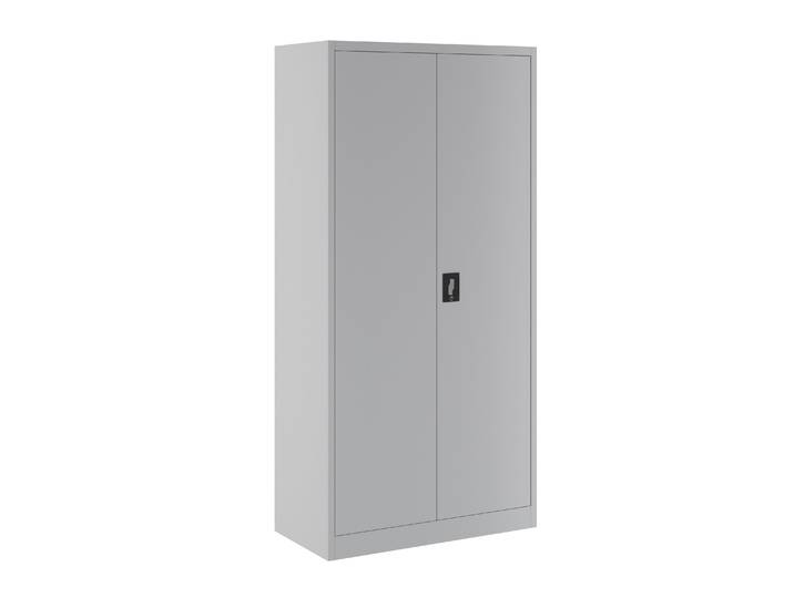 Garderobe Spind Metall mit 2 Türen 90 x 185 cm hellgrau