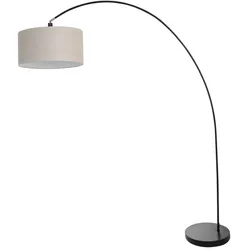 Mexlite Bogenlampe SOLVA, 1-flammig, E27, IP20, Schirm schlamm STE-3898ZW